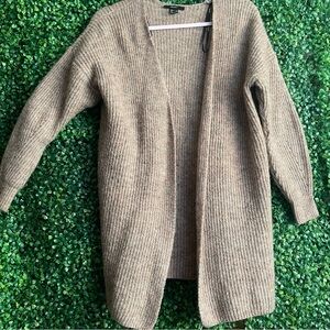 Forever 21 Tan Open-Front Cardigan
